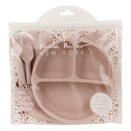 Baby Girl Nicole Miller New York 4pc. Silicone Meal Set