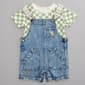 Baby Boy &#40;12-24M&#41; Little Lad&#40;R&#41; Denim Shortalls & Check Tee Set - image 1