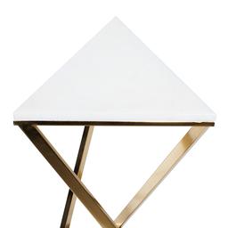 9th & Pike® Triangular Marble Accent Table - Set Of 2