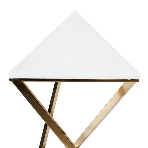 9th & Pike&#174; Triangular Marble Accent Table - Set Of 2