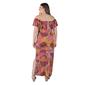 Plus Size 24/7 Comfort Apparel Off Shoulder Abstract Maxi Dress - image 5