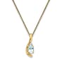14kt. Yellow Gold Blue Aquamarine Necklace - image 1