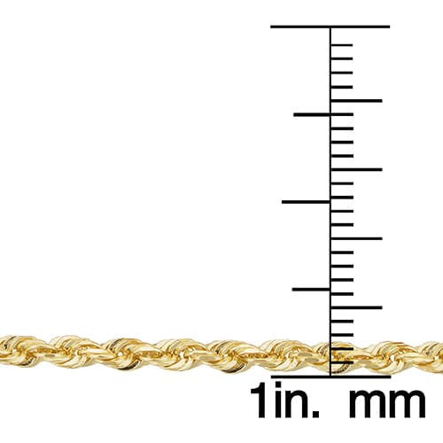 Gold Classics&#8482; 10kt. Gold Semi Solid Rope Necklace