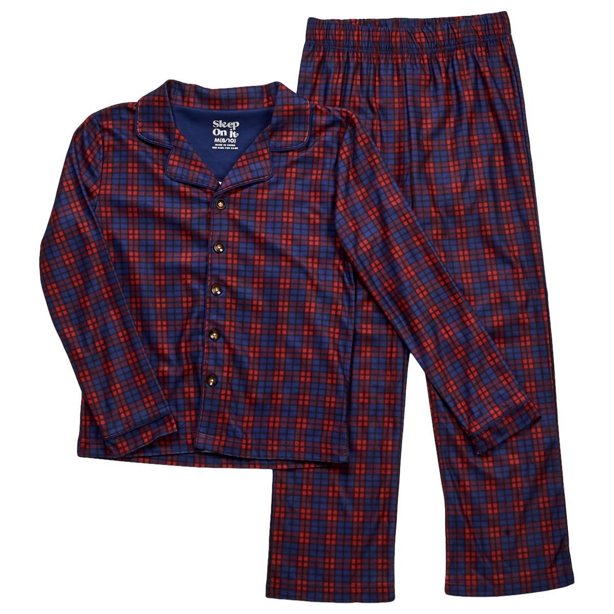 Boys Sleep On It(R) Coat Pajama Set - Red