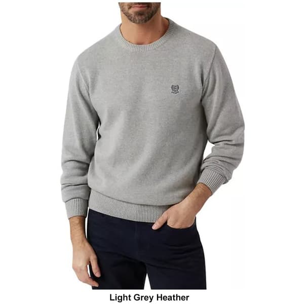 Mens Chaps Solid Cotton Crew Neck Sweater - Boscov's