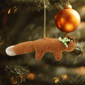 Gallerie II Orange & Green Snow Tipped Fox Christmas Ornament - image 6