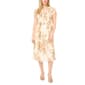 Petite MSK Short Sleeve Floral Chiffon Pintuck Midi Dress - image 1
