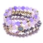Ashley Cooper(tm) 4pc. Lilac & Gold Butterfly Stretch Bracelets - image 1