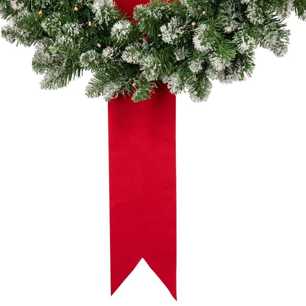 Northlight Seasonal Pre-Lit Flocked Wreaths on Ribbon - Set of 3