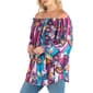 Plus Size 24/7 Comfort Apparel Floral Flare Sleeve Tunic - image 3