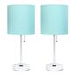 LimeLights White Stick Lamp w/Charging Outlet & Shade - Set of 2 - image 8