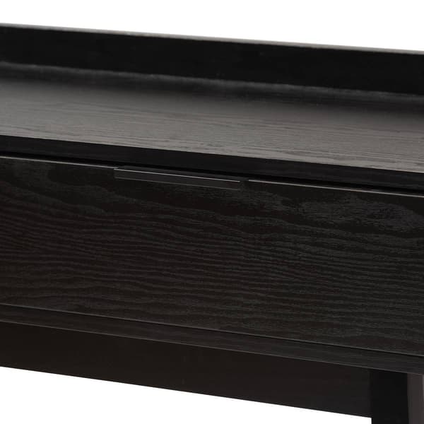 Baxton Studio Kalani Espresso Brown Wood 2-Drawer Console Table