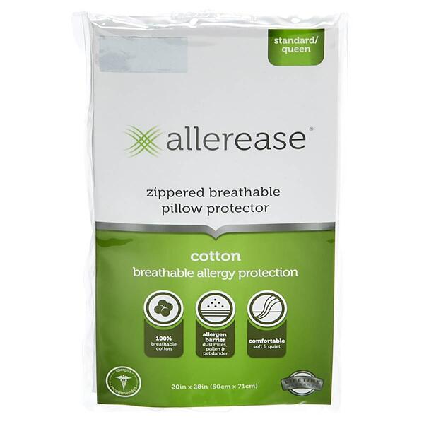 Allerease Cotton Zipper Pillow Protector - image 