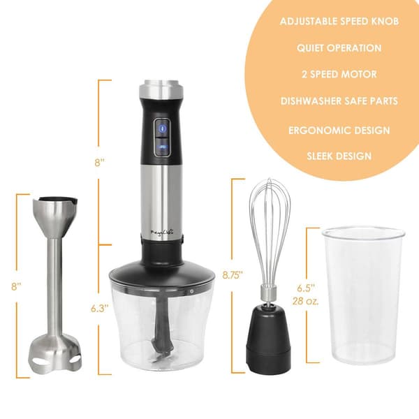 MegaChef 4-in-1 Multipurpose Immersion Hand Blender