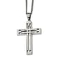 Mens Gentlemens Classics(tm) Stainless Steel Cross Pendant Necklace - image 1