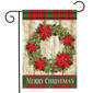 Briarwood Lane Poinsettia Wreath Garden Flag - image 1