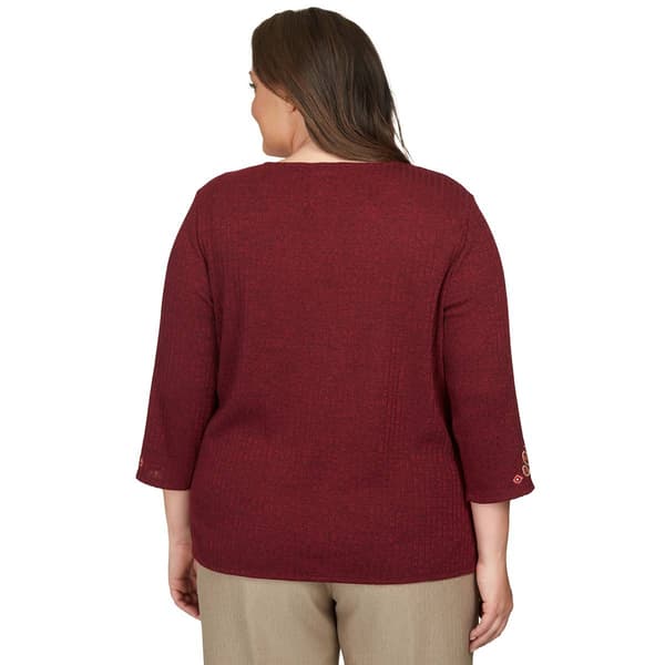 Plus Size Alfred Dunner Mulberry Street Medallion Border Blouse