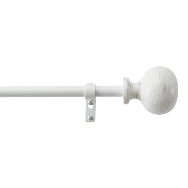 Martha Stewart Bergen Painted Washed Wood Finish Curtain Rod Set