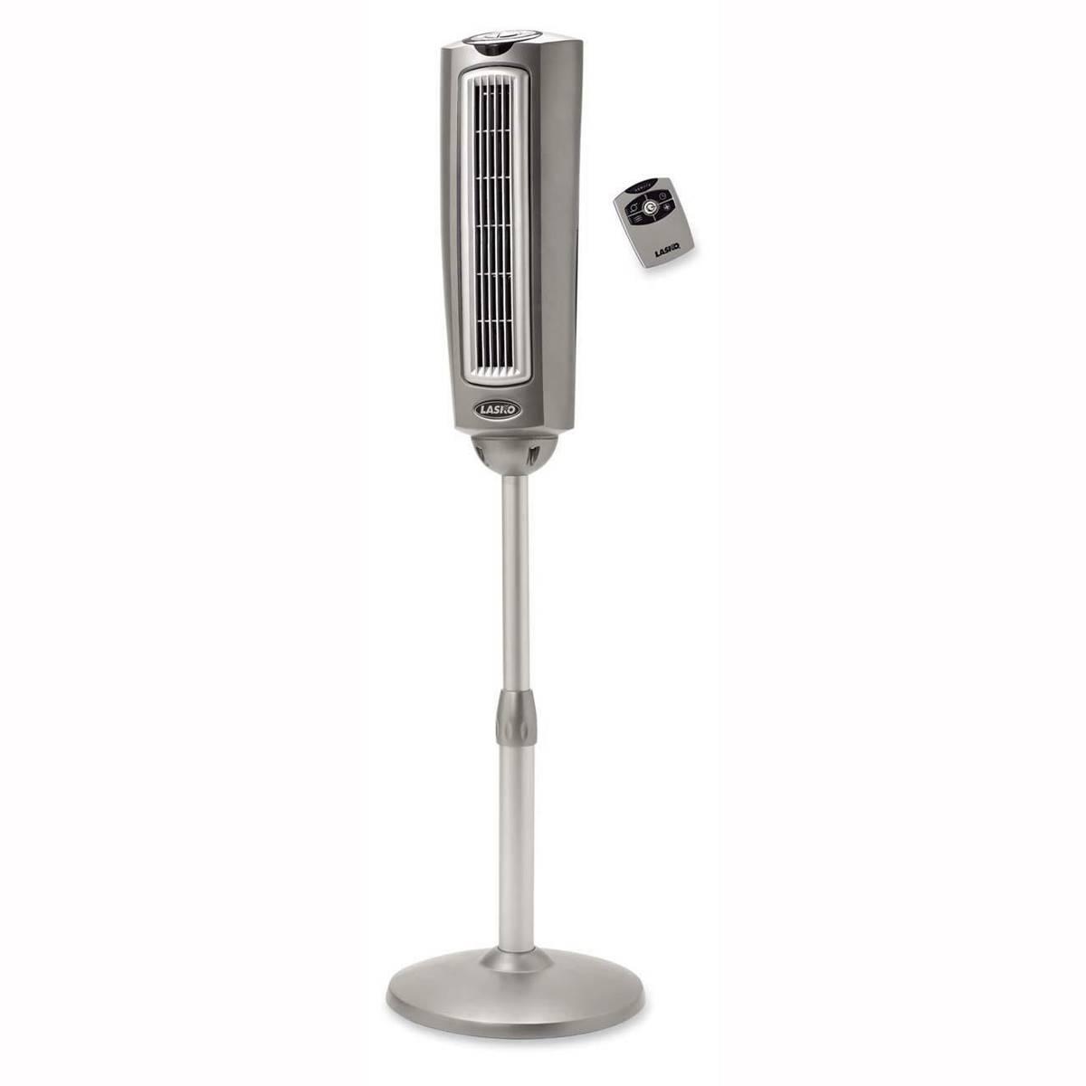 Lasko Adjustable Space-Saving Oscillating Pedestal Tower Fan