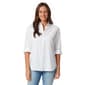 Petites Gloria Vanderbilt Amanda Solid Casual Button Down - image 1