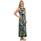 Womens Sandra Darren Sleeveless Floral Hardware Neck Maxi Dress - image 4