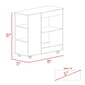 FM FURNITURE Arizona White Kitchen Cart - image 7