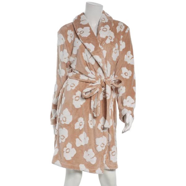 Womens Jasmine Rose Floral Absorbent Shawl Robe