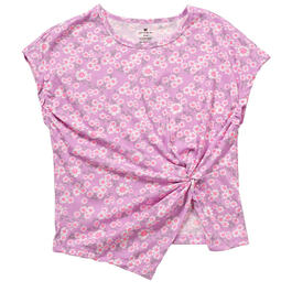Girls &#40;7-16&#41; One Step Up Daisy Rib Top w/ Twisted Front