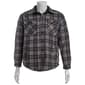 Mens Mountain Ridge Plaid Fleece CPO Jacket - Black/Grey - image 2