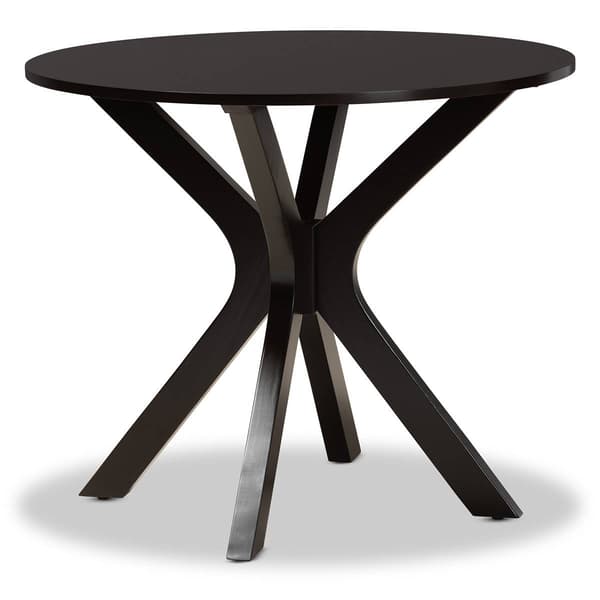 Baxton Studio Liese 2-Tone Dark Brown Finish Wood 5pc. Dining Set