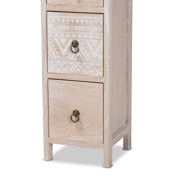 Baxton Studio Seanna Multi-Colored Wood 4-Drawer Storage Unit