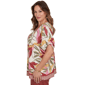 Plus Size Ruby Rd. Sedona Escape Short Sleeve Leaf Blouse - image 4