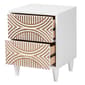 Baxton Studio Louetta Carved Contrasting Nightstand - image 3