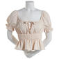 Juniors No Comment Cadence Smocked Peasant Blouse - image 1
