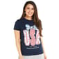 Womens Home of the Brave 250 USA Bow Short Sleeve Tee - image 1
