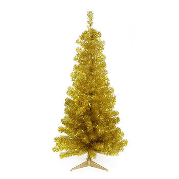 4ft. Pre-Lit Gold Tinsel Christmas Tree - Boscov's