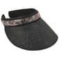 Womens Madd Hatter Straw Visor with Leopard Band - image 2