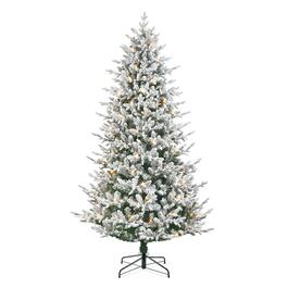 Puleo International 7.5ft. Pre-Lit Spruce Christmas Tree