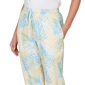 Petite Hearts of Palm Aqua Fresh Tropical Pull On Casual Pants - image 4