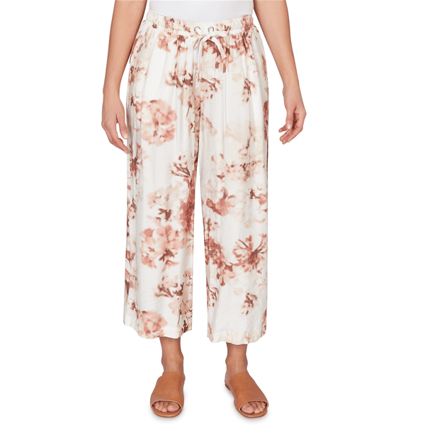 Womens Skyes the Limit Blooming Pastels Printed Wide Ankle Leng - image 