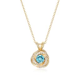 Forever Facets 18kt. Gold Topaz Love Knot Necklace