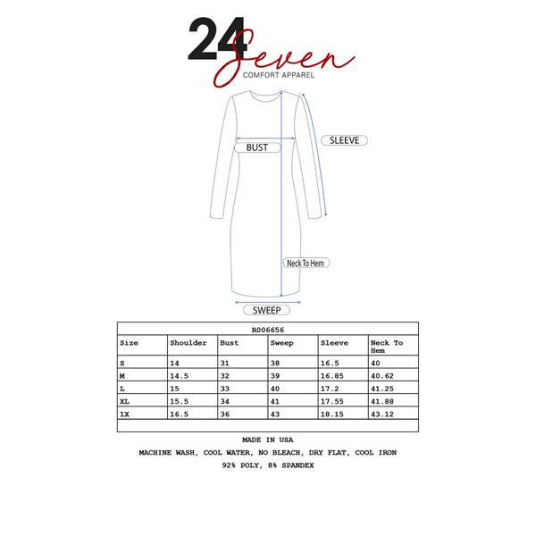 Womens 24/7 Comfort Apparel Draped Knee Length Dress