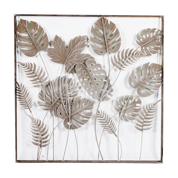 9th & Pike&#174; Green and Yellow Leaves Metal Wall D&#233;cor