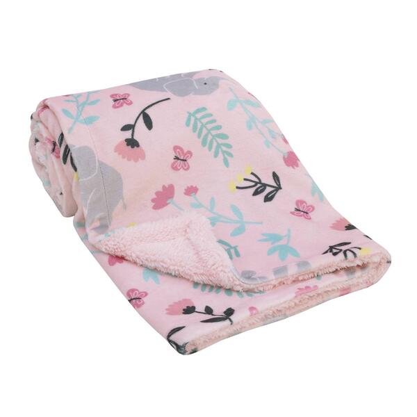 Carter’s® Floral Elephant Super Soft Baby Blanket