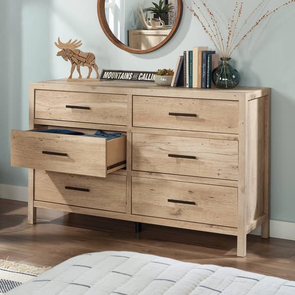 Sauder Pacific View 6-Drawer Bedroom Dresser