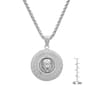 Mens Steeltime Stainless Steel Untamed Lion Pendant Necklace - image 2