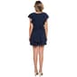 Juniors Crystal Doll Flutter Sleeve Bow Back A-Line Dress - image 2