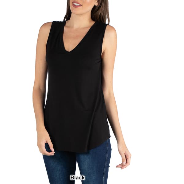 Plus Size 24/7 Comfort Apparel V-Neck Tunic Tank Top