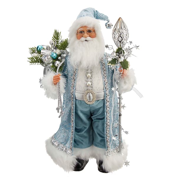 Kurt S. Adler 17in. Kringle Klaus Santa With Staff And Bag - image 