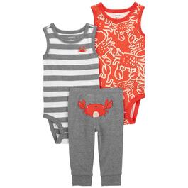 Baby Boy &#40;NB-24M&#41; Carters&#40;R&#41; 3pc. Crab Little Character Set